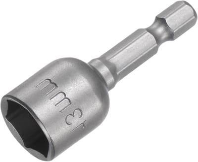 SnelShoppen - Quick-Change 13mm Nut Setter Driver Bit - 48mm Lengte - 1/4" Shank - CR-V Magnetische Schacht - Voor Car Repair en DIY Klussen