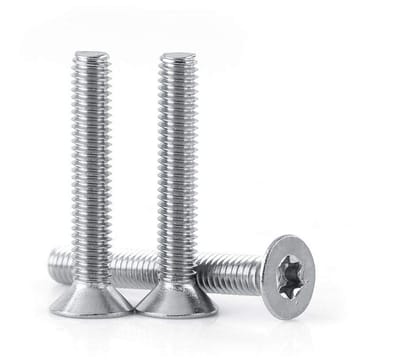 RVS Flachkop schroeven met sterkop M4x8mm, M4x10mm, M4x12mm, M4x16mm, M4x20mm, M4x25mm, M4x30mm - 50 stuks voor diverse toepassingen