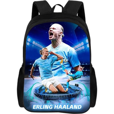 Leer, Reizen Schoolrugzak voor Kind Voetbal Sport Kinderrugzak Haaland Rugzak Voetbalster Rugzak Cadeau