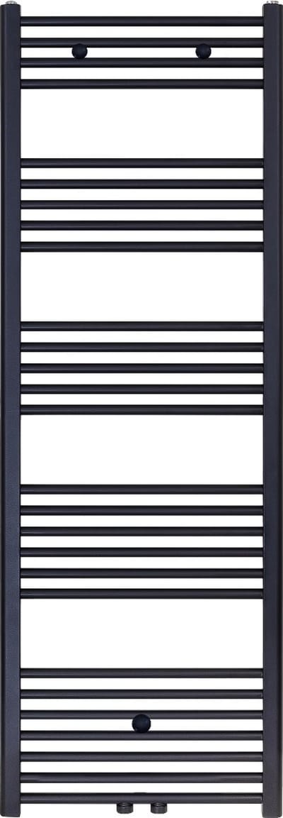 Klea Handdoekradiator Middenonderaansluiting 1800x400mm 699 Watt Geborsteld Mat Zwart