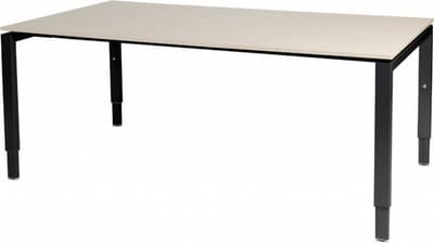 Vergadertafel Domino - 180x100 Eiken - zwart frame