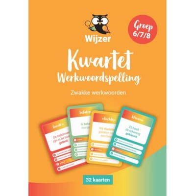 Werkwoordspelling kwartet - Oefen werkwoordspelling groep 7 en groep 8 - Wijzer over de Basisschool