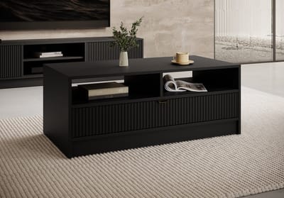 Meubella - Salontafel Tavares - Zwart - 100 cm