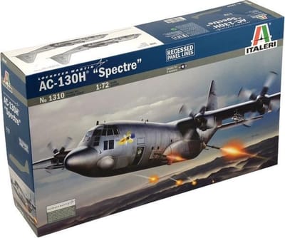 Italeri Modelbouwpakket Militaire voertuigen - 1310 AC-130H Spectre Plane Plastic - 1:72 - Modelbouw