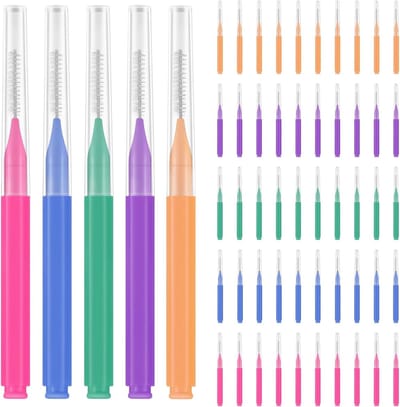 50 Stuks Interdentale Borstels voor Tandenreiniging, Flosser, Tandenstokers en Mondhygiëne Tools