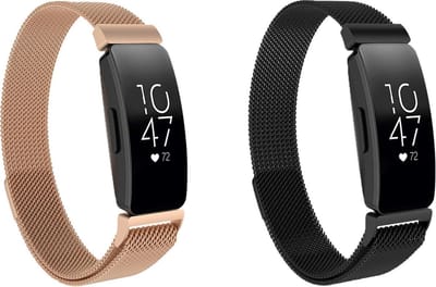 KELERINO. Milanese bandjes geschikt voor Fitbit Inspire (HR) - 2-pack - Small