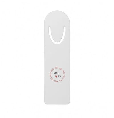 Hacebo® - auntie I love you metalen boekenlegger - Tante - de liefste tante - verjaardagscadeau - verjaardag - cadeau - cadeautje voor tante - tante artikelen - kado - geschenk - gift Bladwijzer boekenleggers - 12.7 cm x 3.2cm