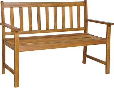 COSTWAY Tuinbank van acaciahout, massieve houten bank, belastbaar tot 360 kg, 2-zits, terrasbank, parkeerbank voor terras, balkon, tuin