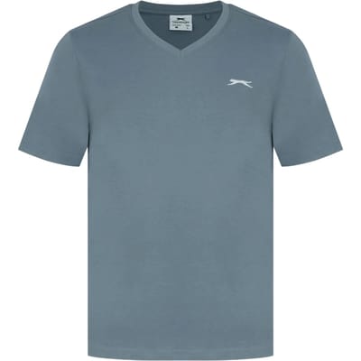 Slazenger Heren Geborduurd Logo Katoenen T-Shirt (Leisteenblauw)