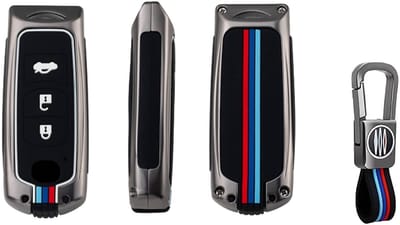 Autosleutel Hoesje geschikt voor Mazda - Sleutelcover - Metalen Sleutelhoes - Accessoires - grijs