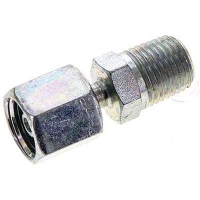 6S & 1/4'' NPT Verzinkt Stalen Rechte Draaidoorvoer Buitendraad 630bar Verstelbaar ISO 8434-1