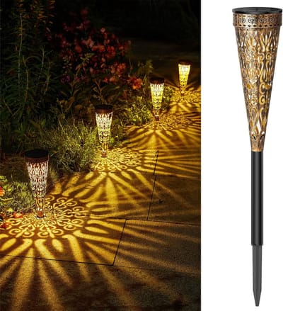 DailySupplies® Tuinverlichting op Zonne Energie - Solar Buitenlampen -Goud