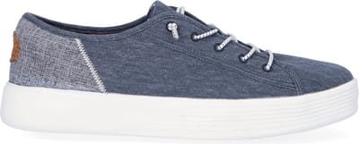 HEYDUDE - Cody Craft Linen Heren Sneakers Navy - Maat 40