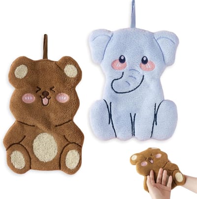 Set van 2 Keukenhanddoeken van Koraalfleece, Zachte Theedoeken voor Droogmaken en Wassen, Perfect voor Keuken en Huishouden