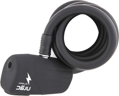ULAC l'abeille 110 DB Alarme Verrou de câble, 12 mm x 120 cm (Simplement Impressionnant X 47 en) câble en Acier tressé pour vélo, vélo, Moto, Scooter