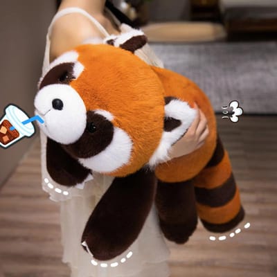 506080Cm Simulatie Hoge Kwaliteit Kawaii Wasbeer Pluche Pop Kussen Schattig Rood Panda Pluche Speelgoed Huisdecoratie Cadeau Voor Jongens En Meisjes about 50cm