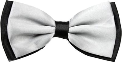 Fako Fashion - Vlinderstrik - Vlinderdas - Strik - Duo Tone - 12cm - Grijs