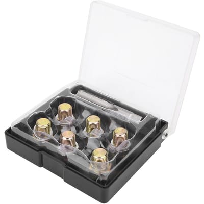 M13 x 1.25MM Kit de réparation de filetage de taraud de bouchon de vidange d'huile Vis de carter d'huile Outil de retaraudage gray