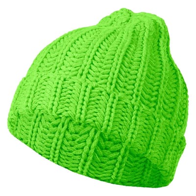 Apollo - Feestmuts gebreid - Warme feestmuts - Fluor groen - one size - Carnaval - Carnaval accessoires - Party