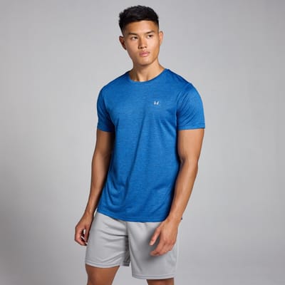 MP Tempo gemêleerd T-shirt voor heren - Puurblauw - XS