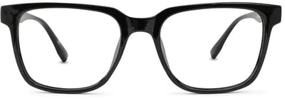 VERTEBRIL Cubo - Sterkte -0.50 – Kleur Black Vibe - GEEN leesbril - Unisex bril voor veraf - Lichtgewicht montuur – Rechthoekige pasvorm - Hoogwaardig MIN glas - Myopie/bijziendheid - Inclusief etui en doekje