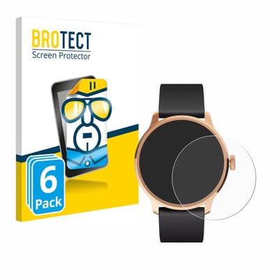 BROTECT - Screenprotector voor Withings ScanWatch Light - Folie Beschermfolie transparant 6 Stuks