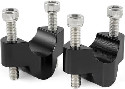 Stuur Riser Set - Motorfiets Klem - Comfortabel Rijden - Verhoogt Stuurpositie - 28mm 20mm - Zwart
