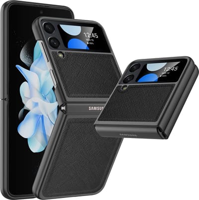 Hoesje Geschikt Voor Samsung Galaxy Z Flip 4 Hoesje geborsteld Shockproof Zwart - Hoesje Geschikt Voor Samsung Galaxy Z Flip 4 hoesje brushed cover