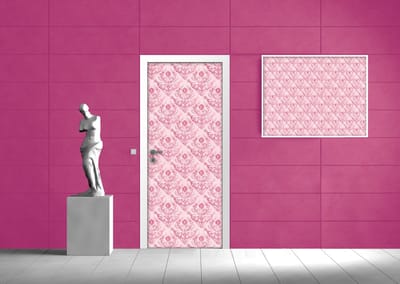 Deursticker Muursticker Klassiek | Roze | 91x211cm