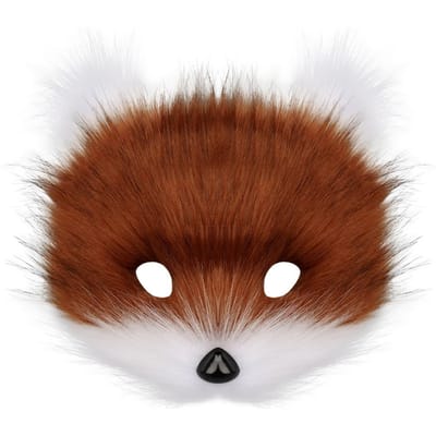 Simulatie Vos Masker Pluche Simulatie Volwassen Masker Cosplay Halloween Dans Accessoires Show Rekvisieten