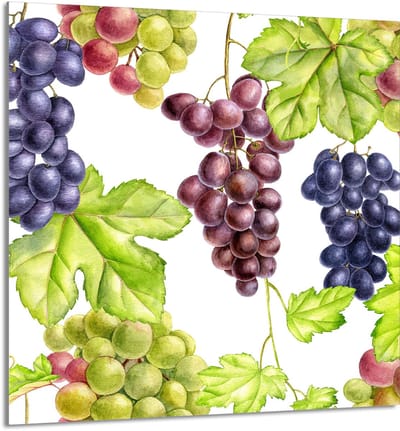 TMK ArtDeko - Keukenpaneel - Gehuld Glas - 60x65 cm - Fruit