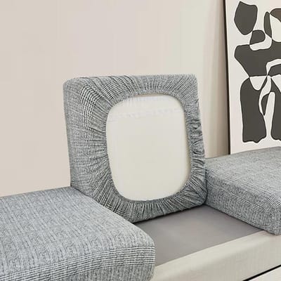 Housse de Coussin de Canapé Élastique Florale Housse de Protection pour Siège de Canapé d'Angle Housses de Canapé Meubles Housse de Siège Fauteuil 1 /2 /3 /4 Places Normal Size (S)-1pc gray
