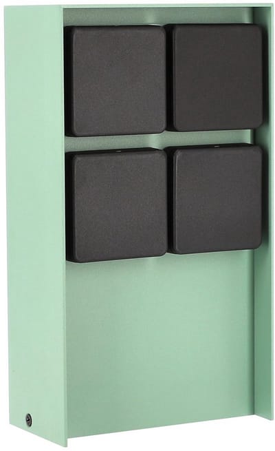 Buitenstopcontact - Stekkerzuil - Tuinverlichting Aansluiten - Weerbestendig IP44 - 24.5 cm Hoog - Mintgroen