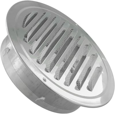 Ventilatie Rooster - Luchtuitlaat Deksel - Luchtcirculatie Bevorderen - Roestvrij Staal - 180 mm - Zilver