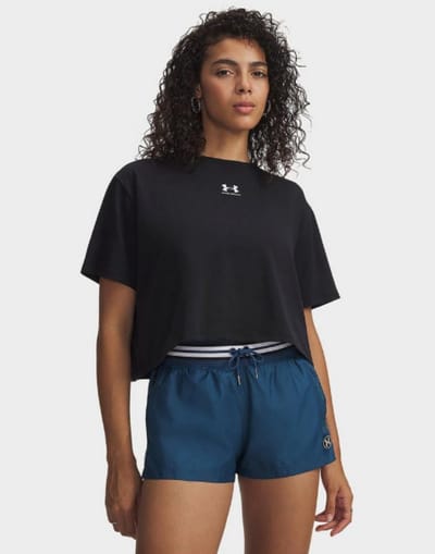 Under Armour, UA Rival Boxy Tee Solid 6011064-001, 6011064-001, Female, Black