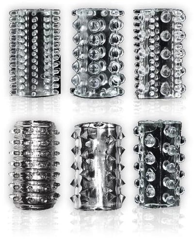 Icon - Crystallines - Penis Sleeves - 6 stuks - Transparant