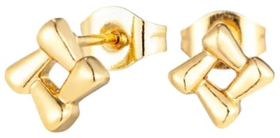 Aramat Jewels | Oorbellen | Goudkleurige Stalen Vierkante Oorbellen RVS | | | |6mm | Staal | Kinderen, Volwassenen | Verkleurd niet