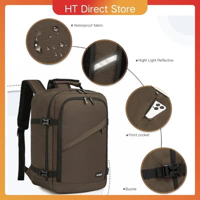 S/M/L Kono Cabin tas-Minimalistisch, Lichtgewicht, Compatibel met Ryanair handbagage, Reisrugzak, 20L-38L Blauw S (40x20x25 cm)
