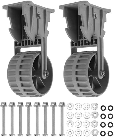Dailygoods- Rubberboot Wielen - 2 Stuks - Opblaasbare Boot - Gemakkelijk Mount - Lanceerwielen - Schokbestendig - Afmetingen 320mm Hoogte - Bootwielen