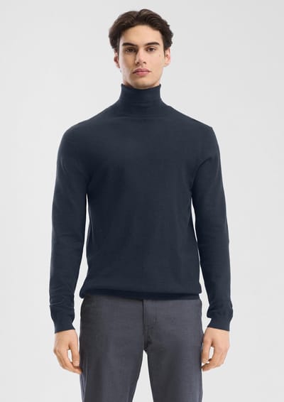 Q/S designed by - Heren pull - Maat S - Mannen - 5884 BLUE - Ramee