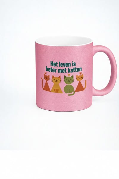 Katten Mok - Het Leven Is Beter Met Katten - Cadeau Voor Kattenliefhebbers