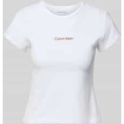 T-shirt met ronde hals en labelprint