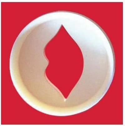 2-zijdige uitsteker / uitsteek vorm - mond en cirkel - FMM