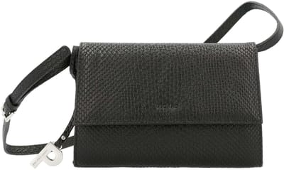 PICARD Leren schoudertas clutch Auguri Shoulderbag With Flap Croco Black zwart