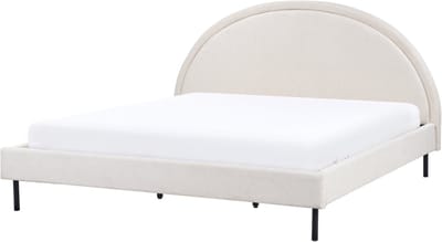 MARGUT - Bed - Lichtbeige - 180 x 200 cm - Polyester