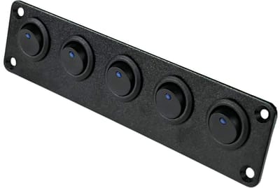 VanXcel schakelpaneel 5 schakelaars - Camper - Auto - Boot - LED