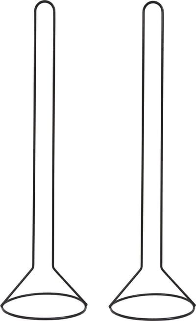 MSV Wc/toiletrolhouder reservoir - 2x - kunststof - zwart glans - 50 cm - Voor 5 rollen