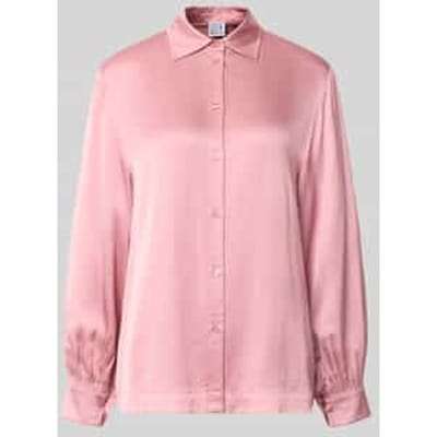 Regular fit blouse van viscose met knoopsluiting
