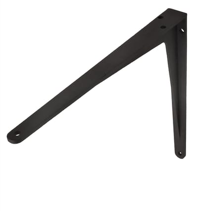 Plankdrager Zwart Aluminium - Stevig Ondersteuning - Zware Belasting - Zonder Schoor Ontwerp - 40 x 35 cm - Zwart