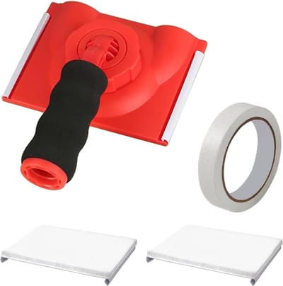 Paint framing gereedschap - randsnijder voor verf met reservepads en maskertape - muurrand schildergereedschap voor wanden en plafonds